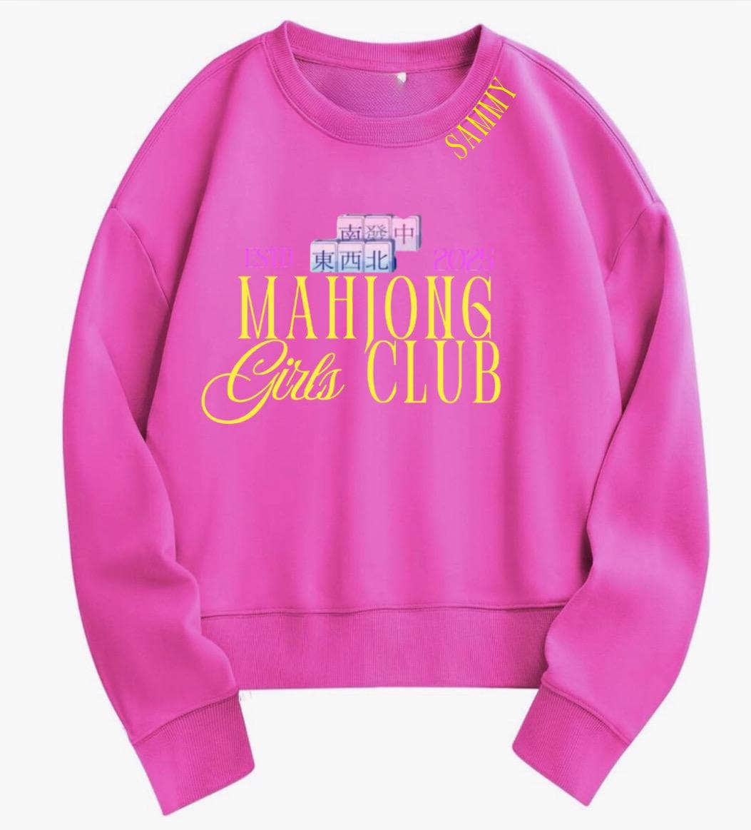 MAHJONG GIRL CLUB OVERSIZED SWEATSHIRT