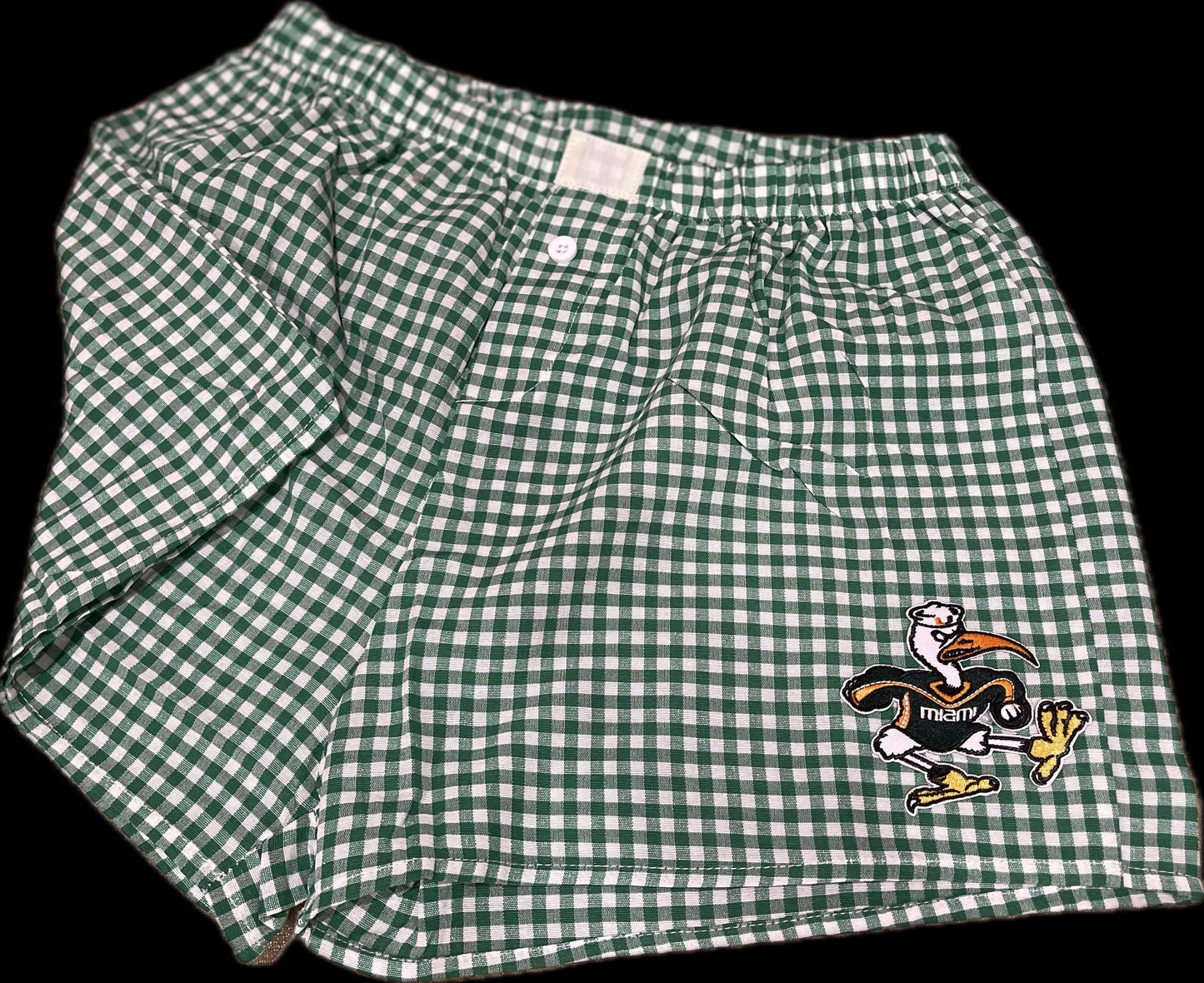 GINGHAM BOXER SHORTS COLLEGE TEAM CAMP CUSTOMIZABLE
