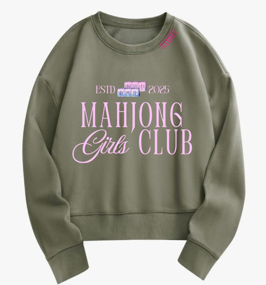 MAHJONG GIRL CLUB OVERSIZED SWEATSHIRT