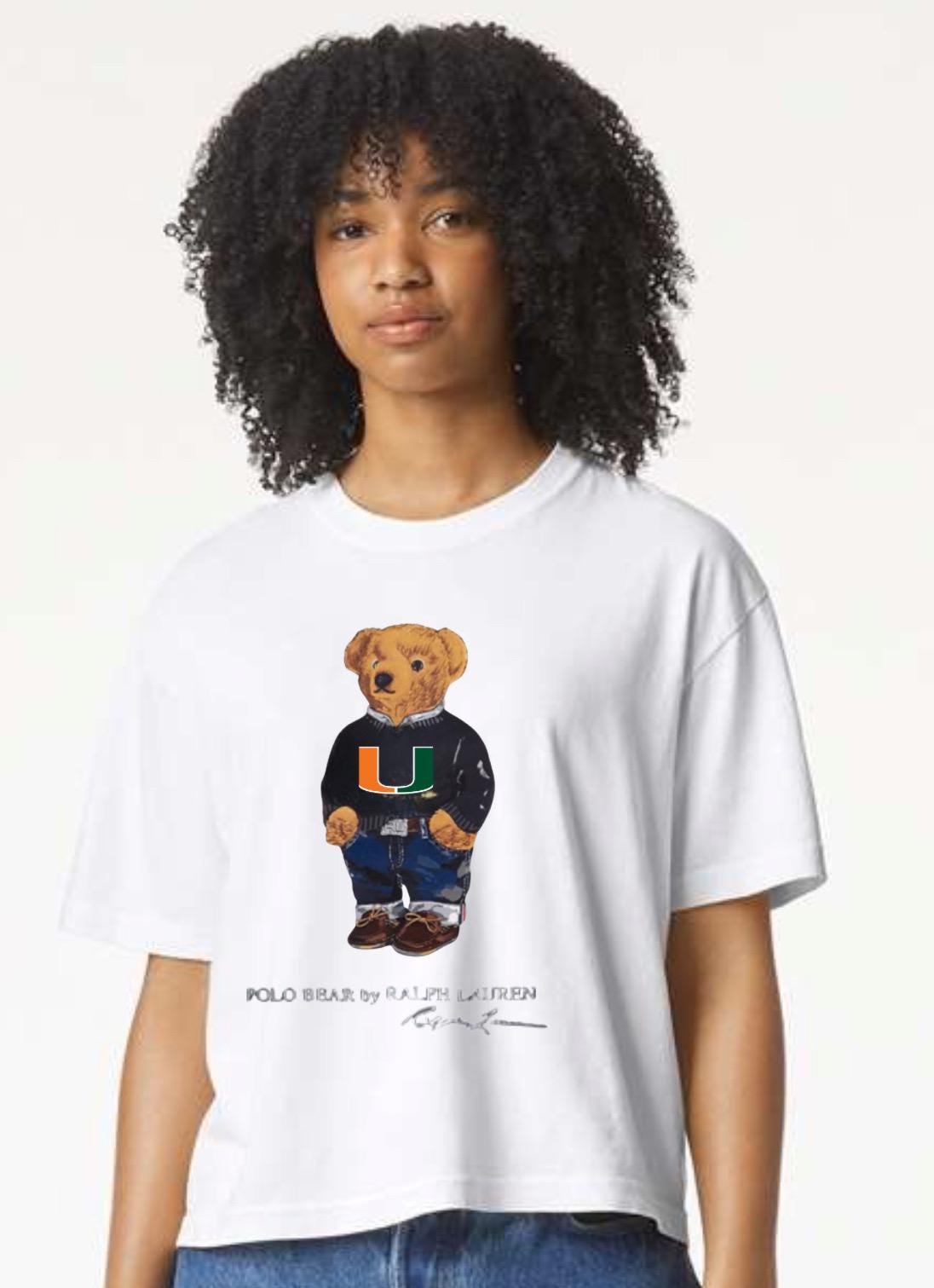 VINTAGE POLO BEAR CREW SWEATSHIRT COLLEGE