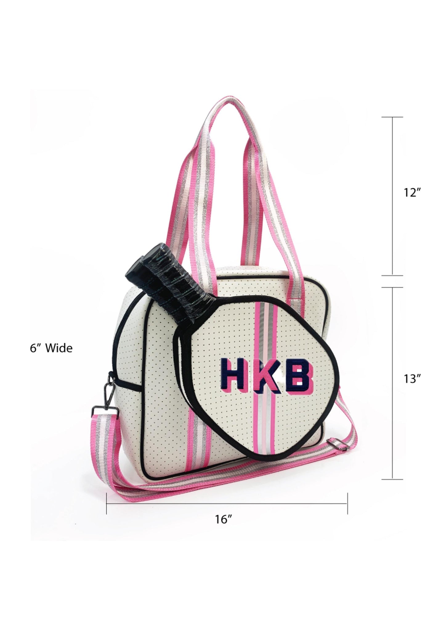 Personalized EMBROIDERED PICKLEBALL NEOPRENE TOTE SLING BAG