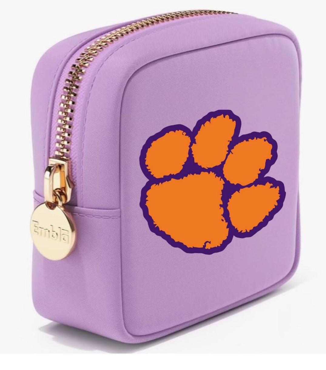 PERSONALIZED COLLEGE LOGO OR MONOGRAM MINI COSMETIC CASE