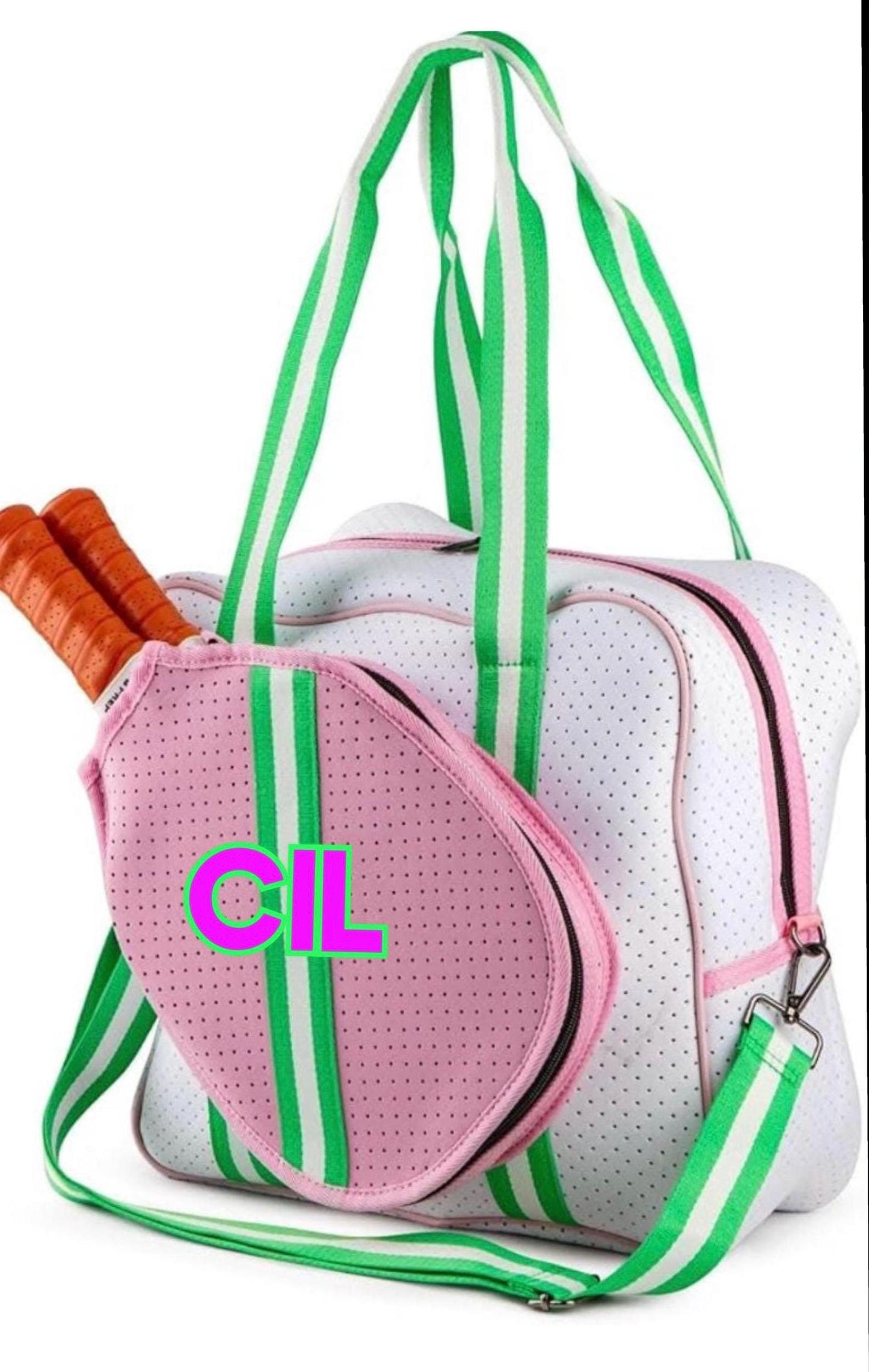 PERSONALIZED EMBROIDERED PICKLEBALL NEOPRENE TOTE