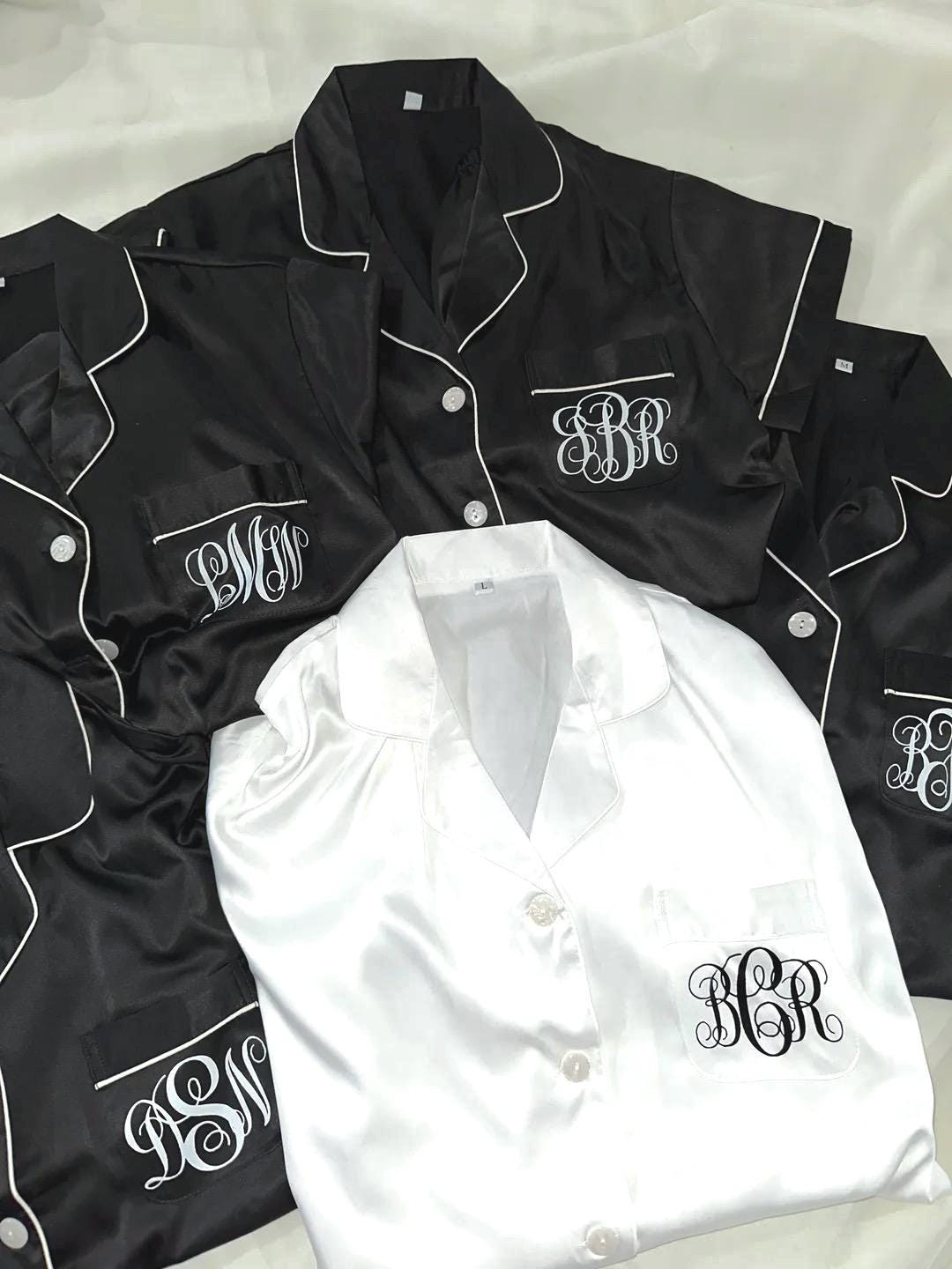 Bride’s 2pc Pajama Short Set for Bridal Party – Custom Bride & Bridesmaid Gifts (optional add your sorority Greek letters)