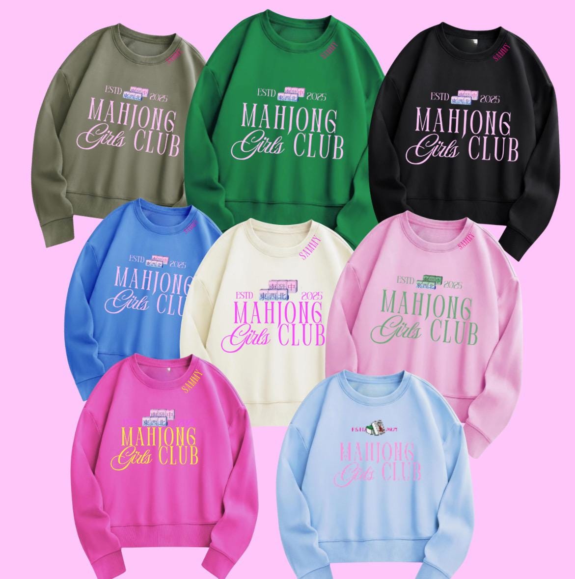 MAHJONG GIRL CLUB OVERSIZED SWEATSHIRT