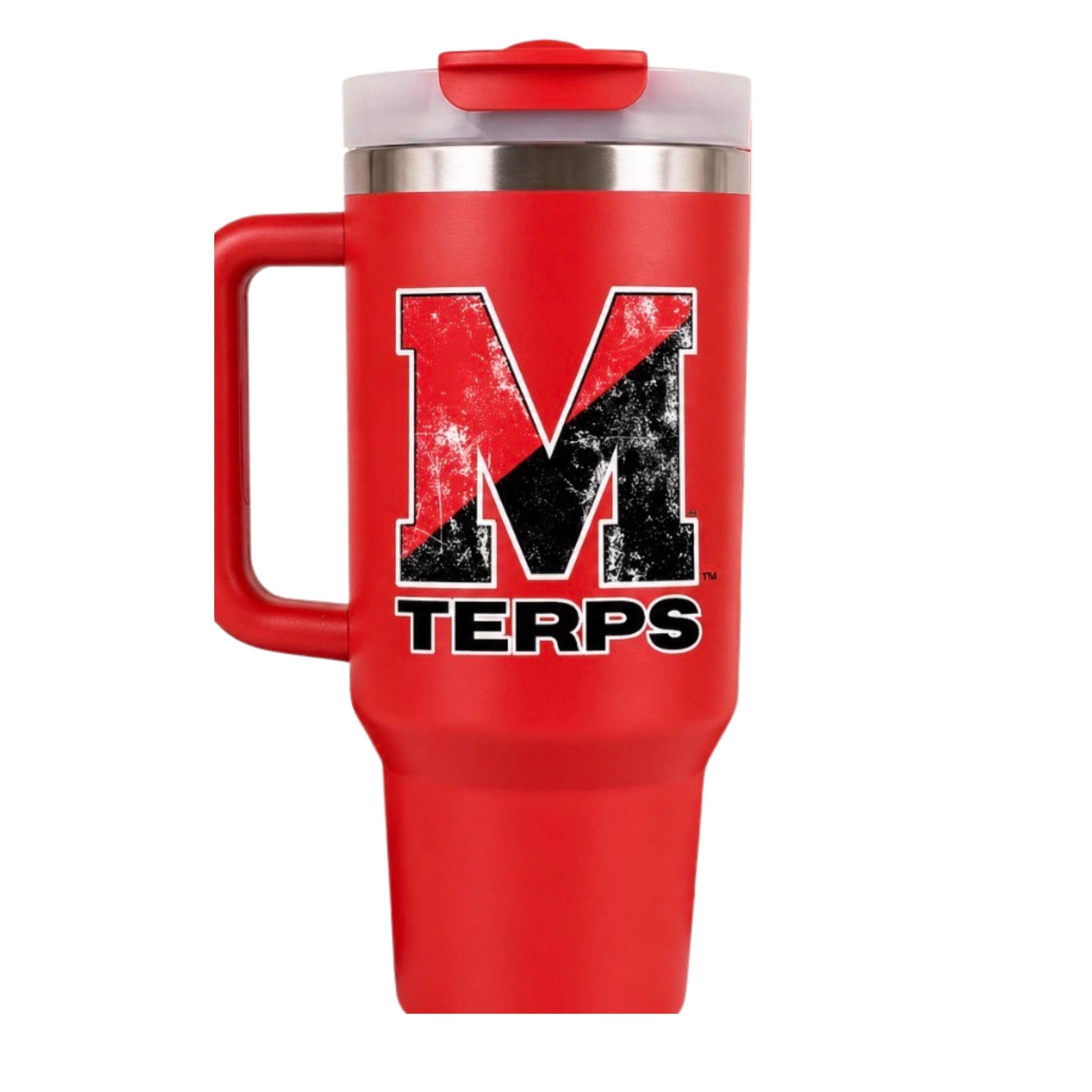 40oz Custom College Tumbler with Handle | Personalized School Logo, Sorority Gifts