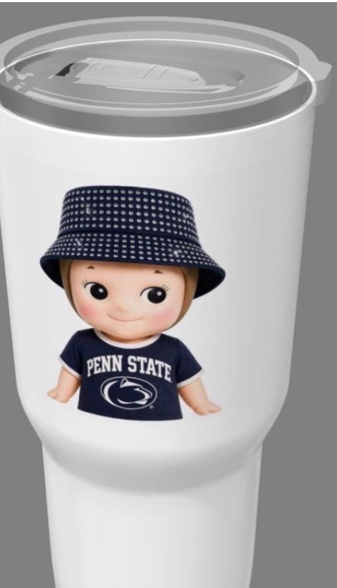40oz Custom College Tumbler with Handle | Personalized School Logo, Sorority Gifts