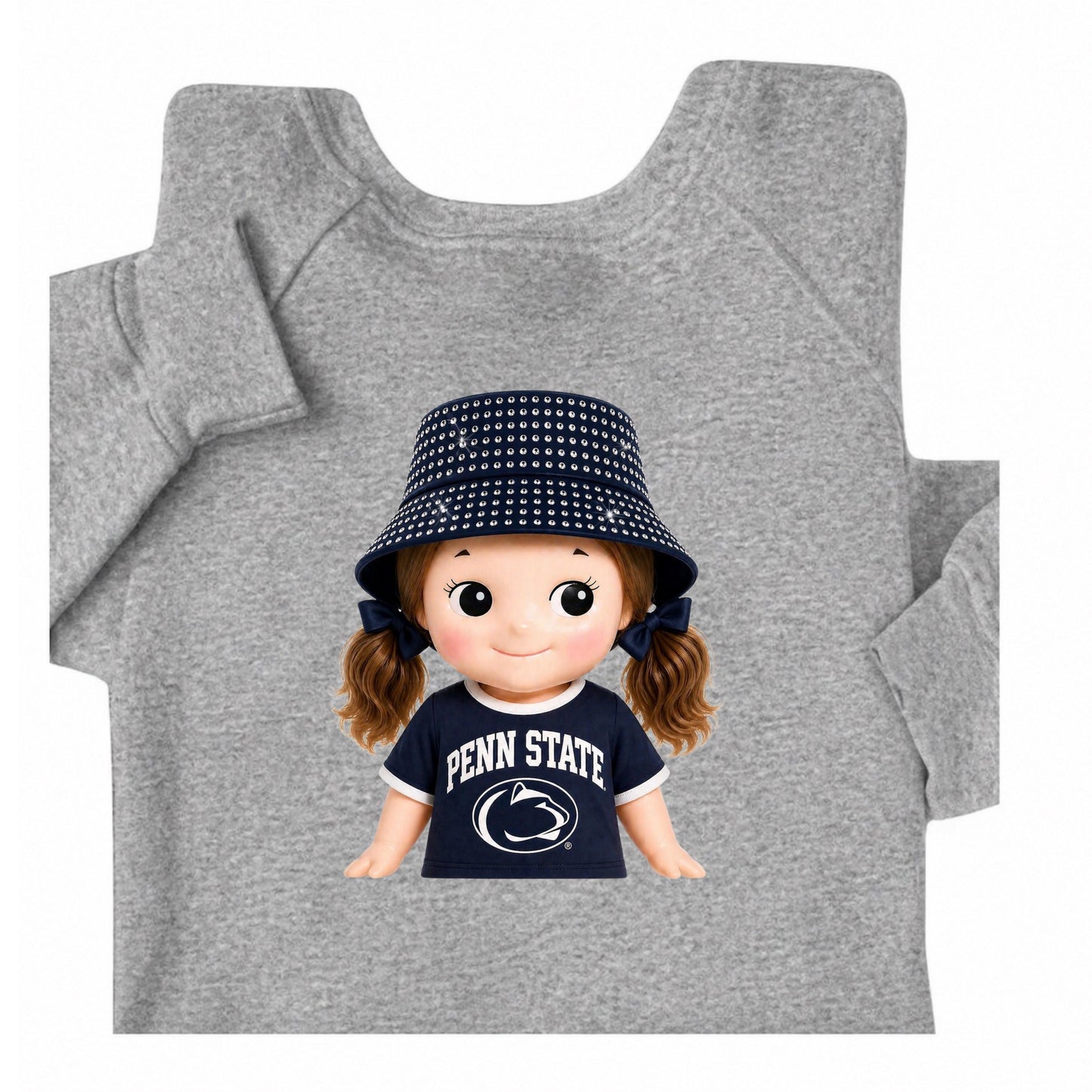 Crewneck or off shoulder College novelty gameday Sonny Angel (Optional off shoulder)