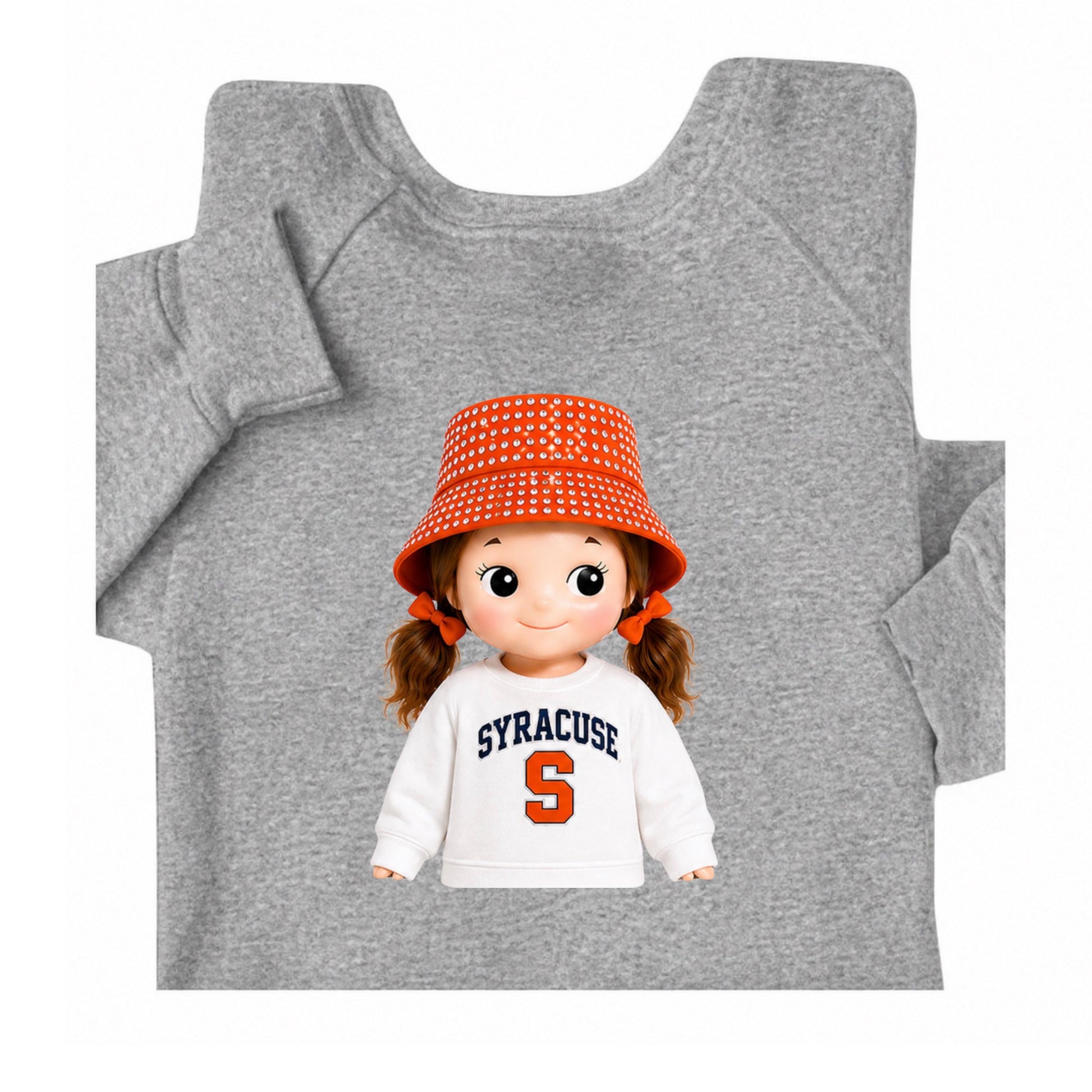 Crewneck or off shoulder College novelty gameday Sonny Angel (Optional off shoulder)