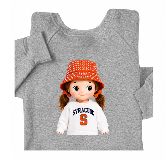 Crewneck or off shoulder College novelty gameday Sonny Angel (Optional off shoulder)