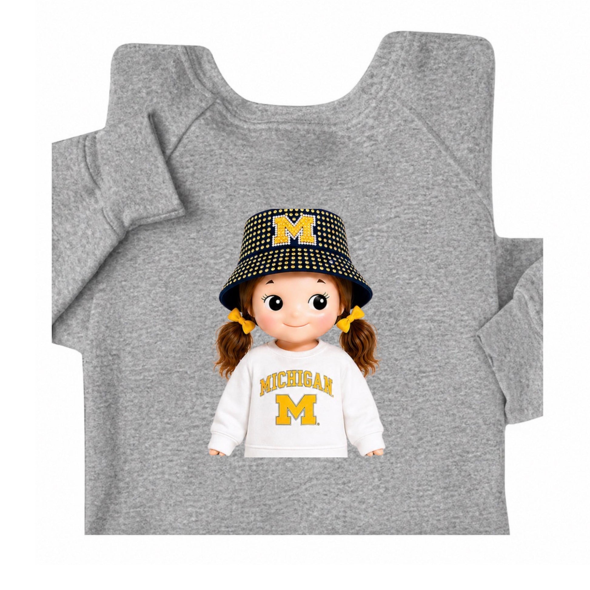 Crewneck or off shoulder College novelty gameday Sonny Angel (Optional off shoulder)