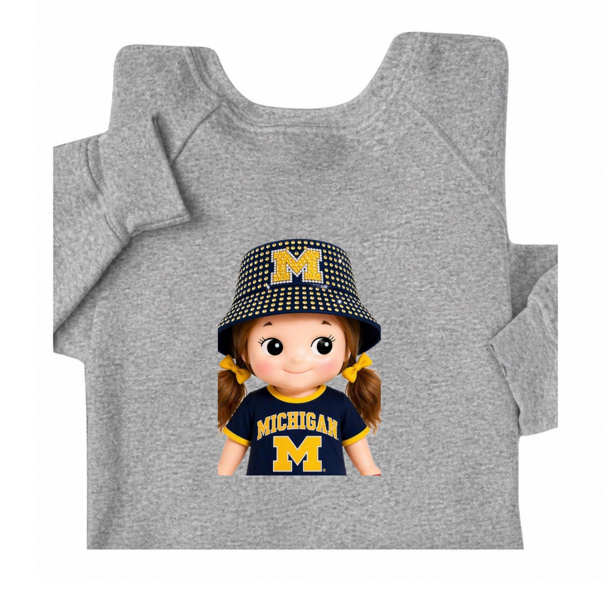 Crewneck or off shoulder College novelty gameday Sonny Angel (Optional off shoulder)
