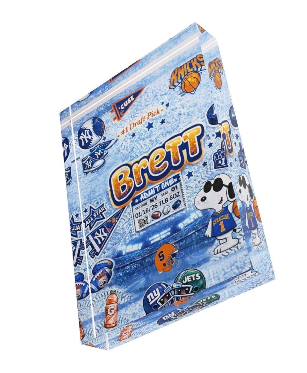 Luxury Custom College Acrylic Photo Block | Personalized Graduation Gift | College Bed Party Decor | Premium Dorm Keepsake