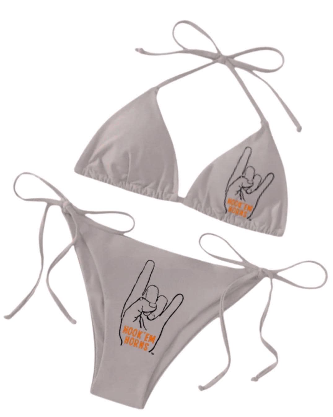 Design your own tailgate college bikini (Triangle top and bottom)