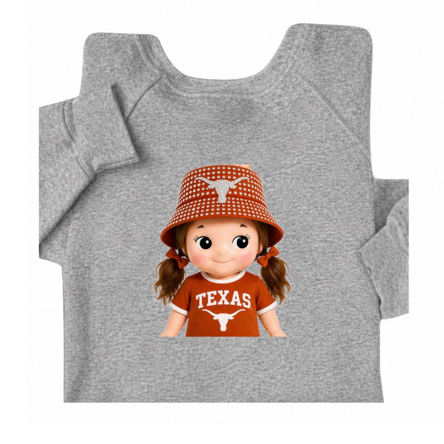 Crewneck or off shoulder College novelty gameday Sonny Angel (Optional off shoulder)