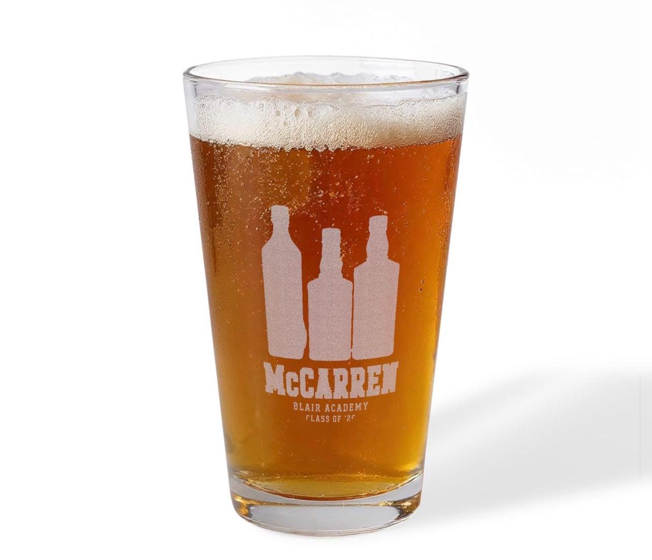 College dad and bachelor personalized Beer Glass | Engraved