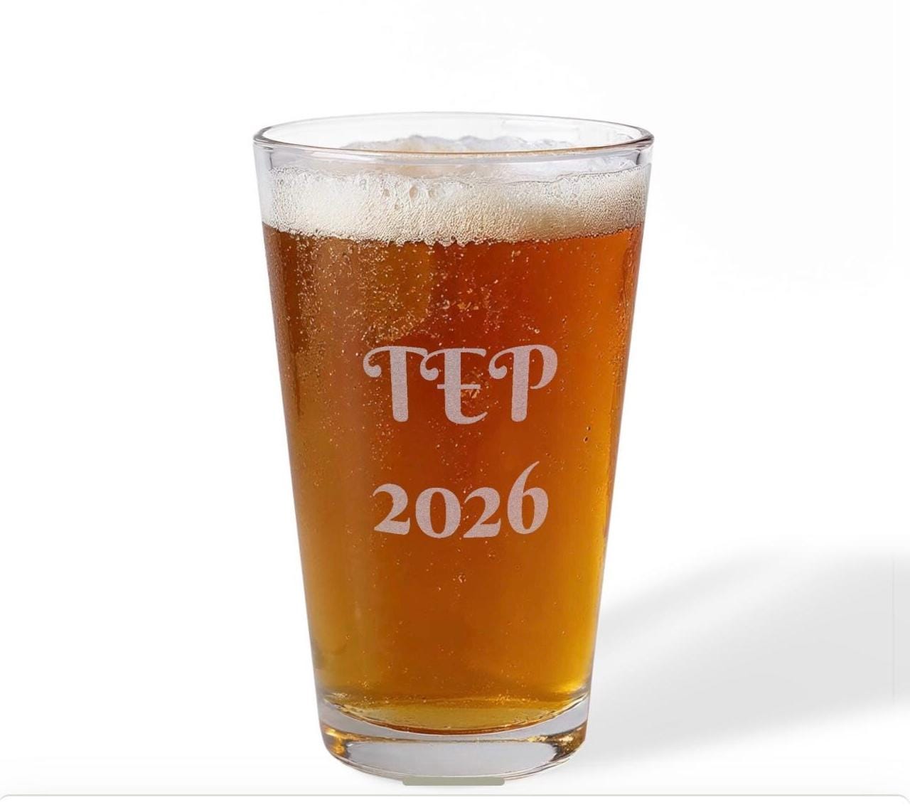 College dad and bachelor personalized Beer Glass | Engraved