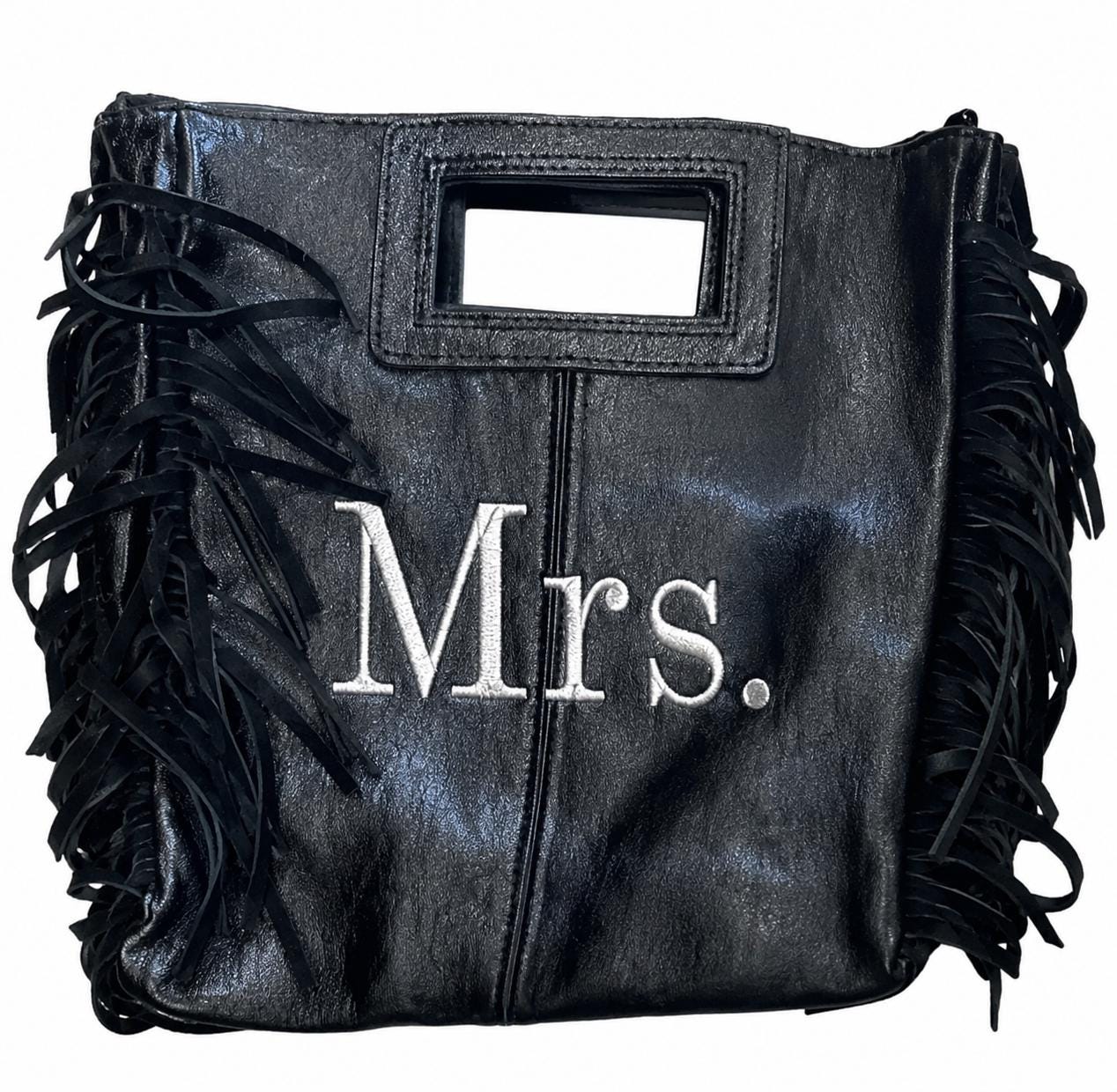 Metallic Leather Crossbody or Clutch College Colors