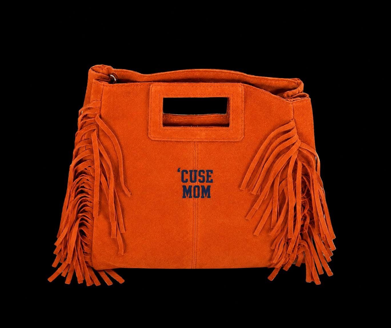 Fringed Seude Crossbody or Clutch College Colors