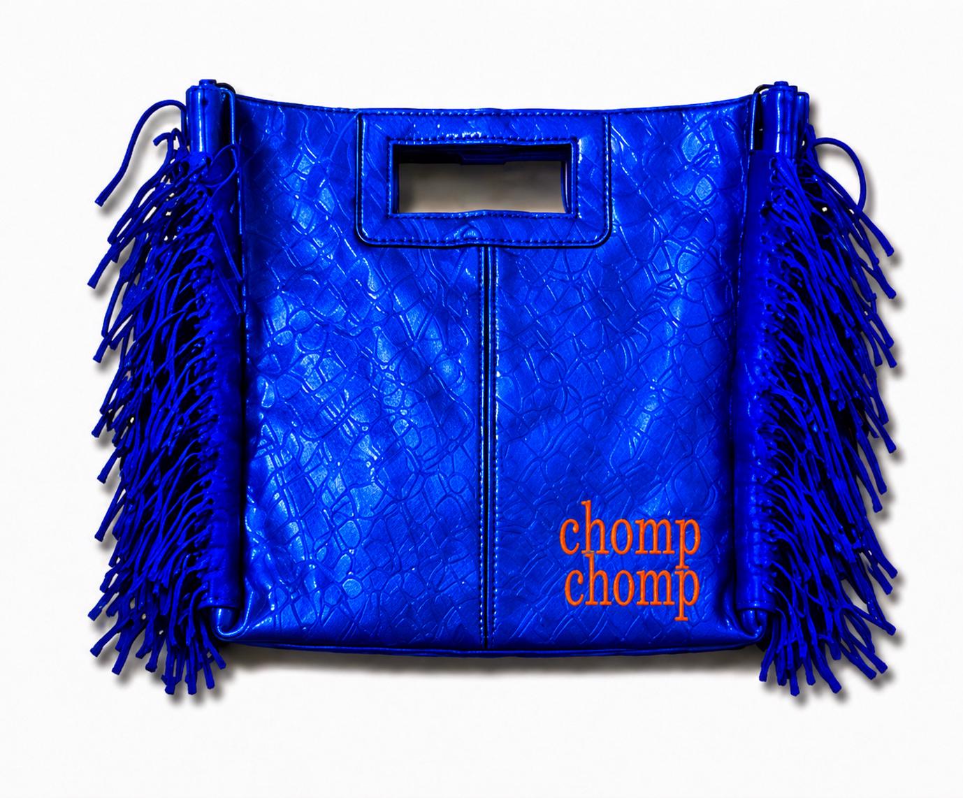 Metallic Leather Crossbody or Clutch College Colors