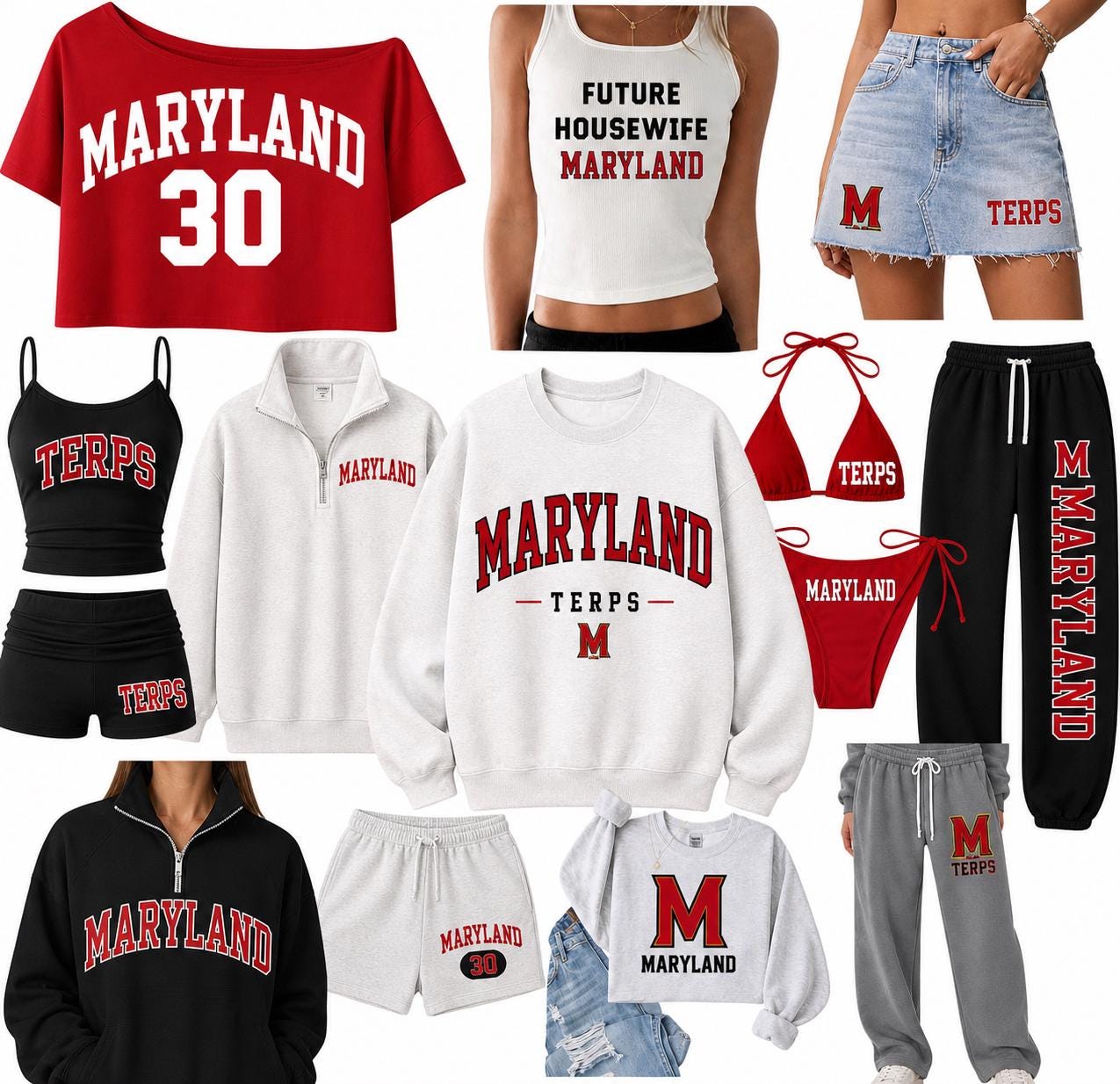 Design your own tailgate college bikini (Triangle top and bottom)