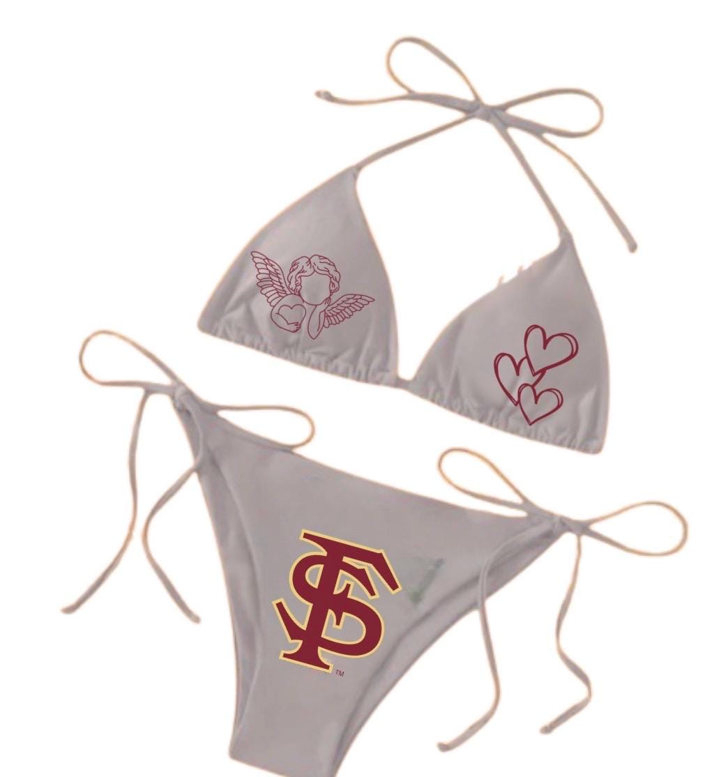 Design your own tailgate college bikini (Triangle top and bottom)