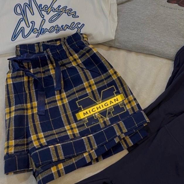 Flannel plaid (boxercraft) Boxer Shorts: Monogram or College/Team Logo Pajamas