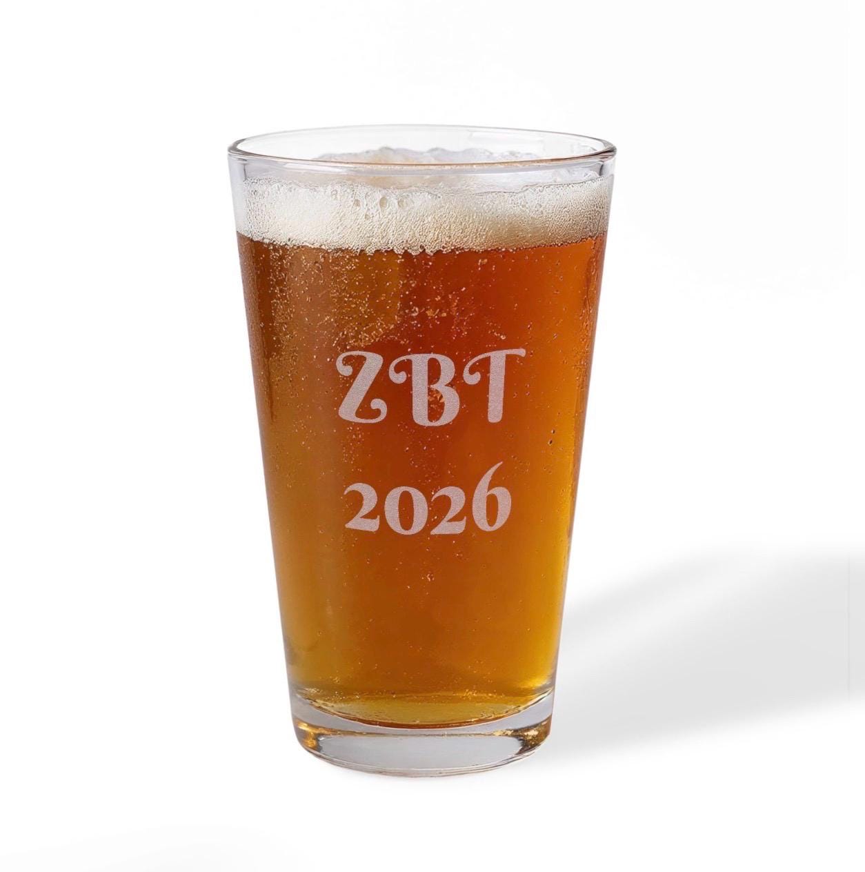 College dad and bachelor personalized Beer Glass | Engraved