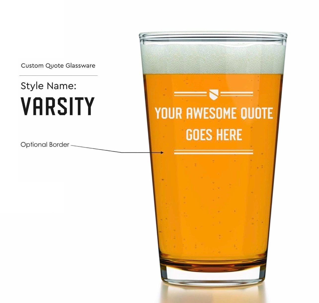College dad and bachelor personalized Beer Glass | Engraved