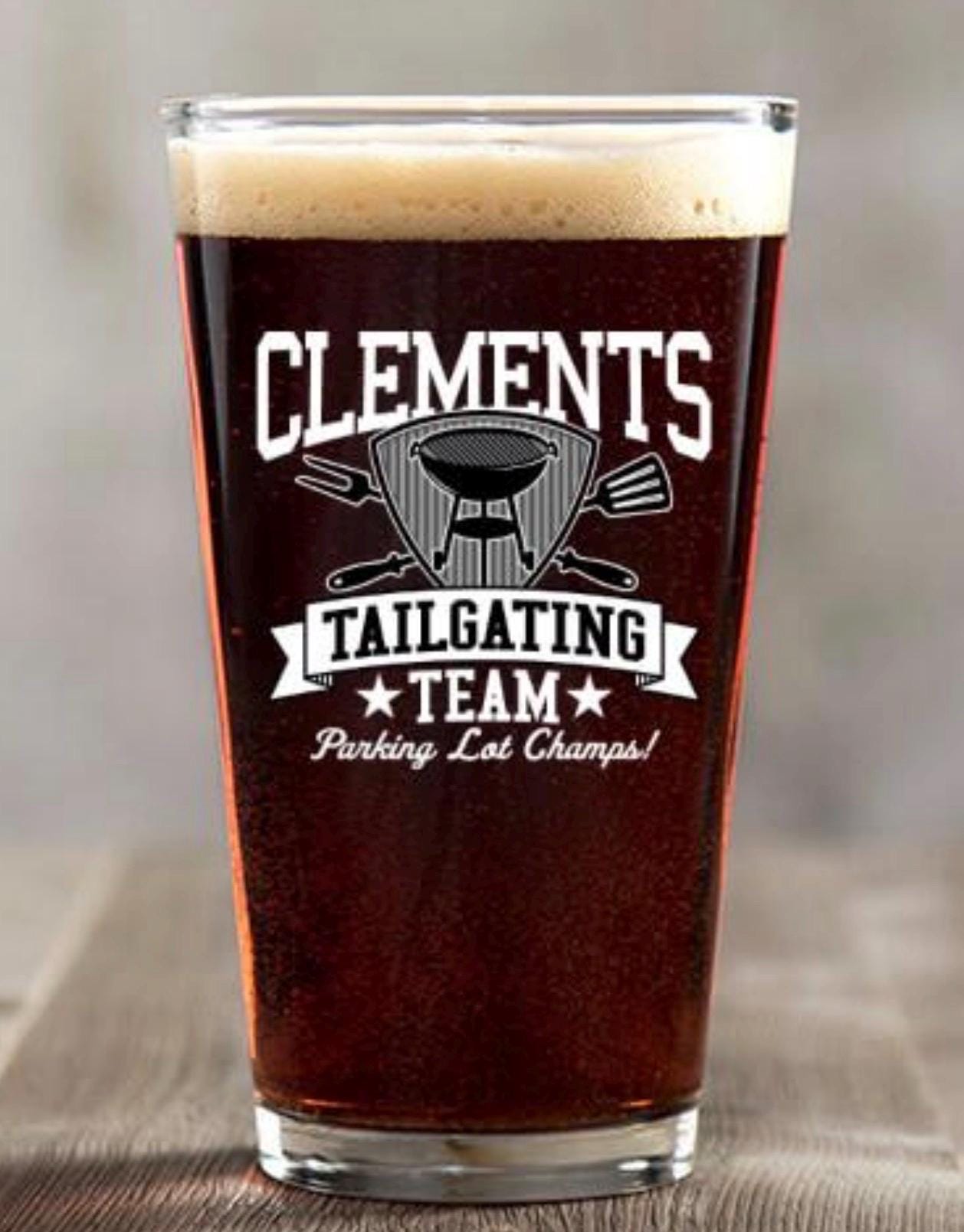 College dad and bachelor personalized Beer Glass | Engraved