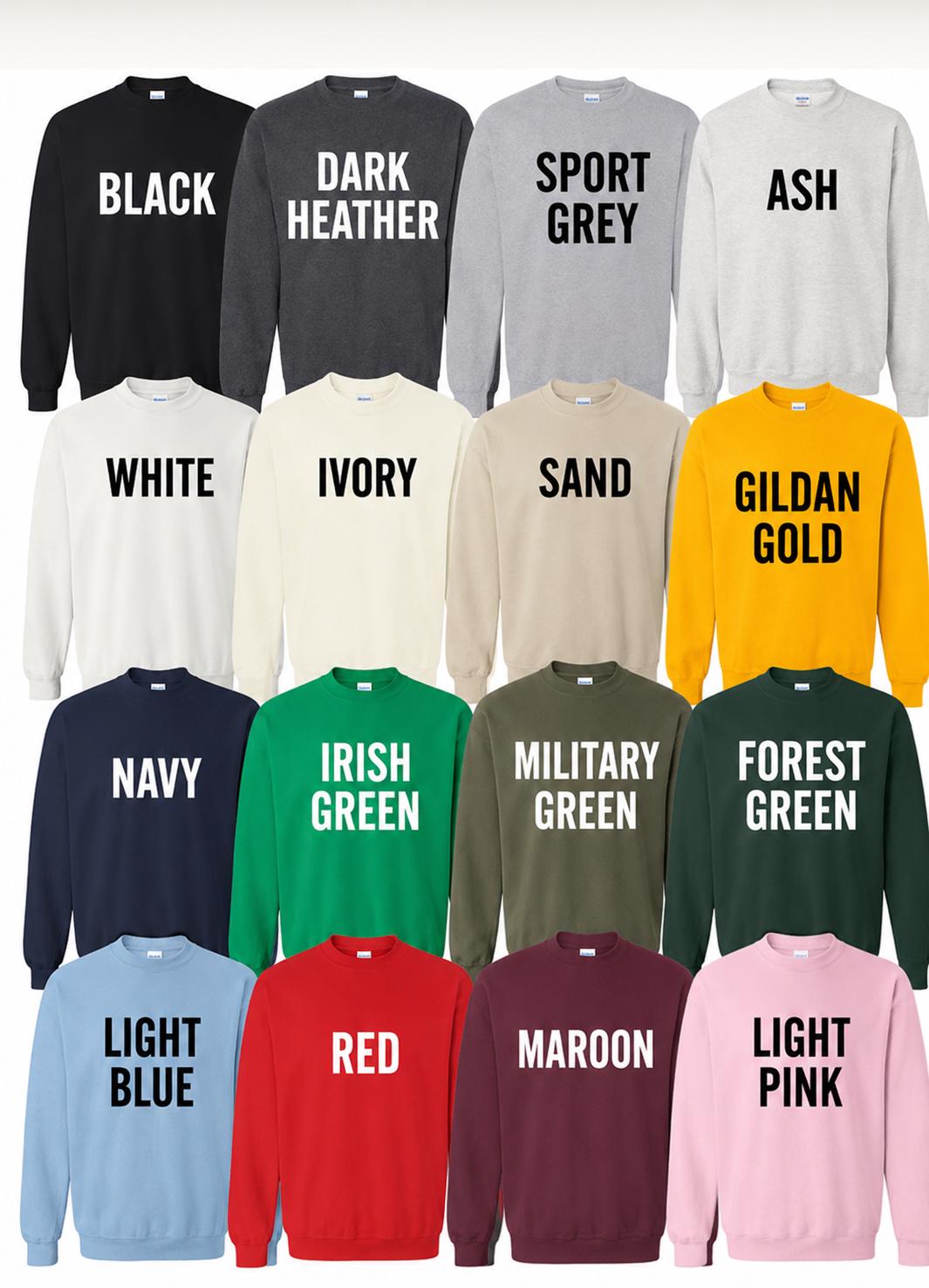 Custom Text on the Neck and Names on Sleeve Sweatshirt, Personalized Names Custom Crewneck Sweatshirt, NOT EMBROIDERY