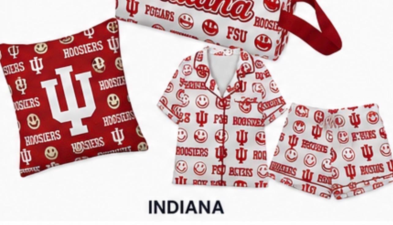 Any college Pajama Set, Satin Pajamas, College Lounge Set, PJ Shorts Set pant , Dorm Gift
