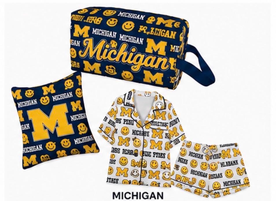 Any college Pajama Set, Satin Pajamas, College Lounge Set, PJ Shorts Set pant , Dorm Gift
