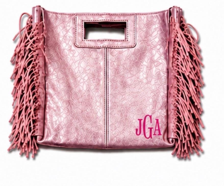 Metallic Leather Crossbody or Clutch College Colors