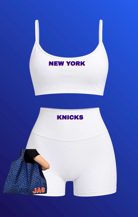 Knicks workout  yoga Pilates gym set. Custom name