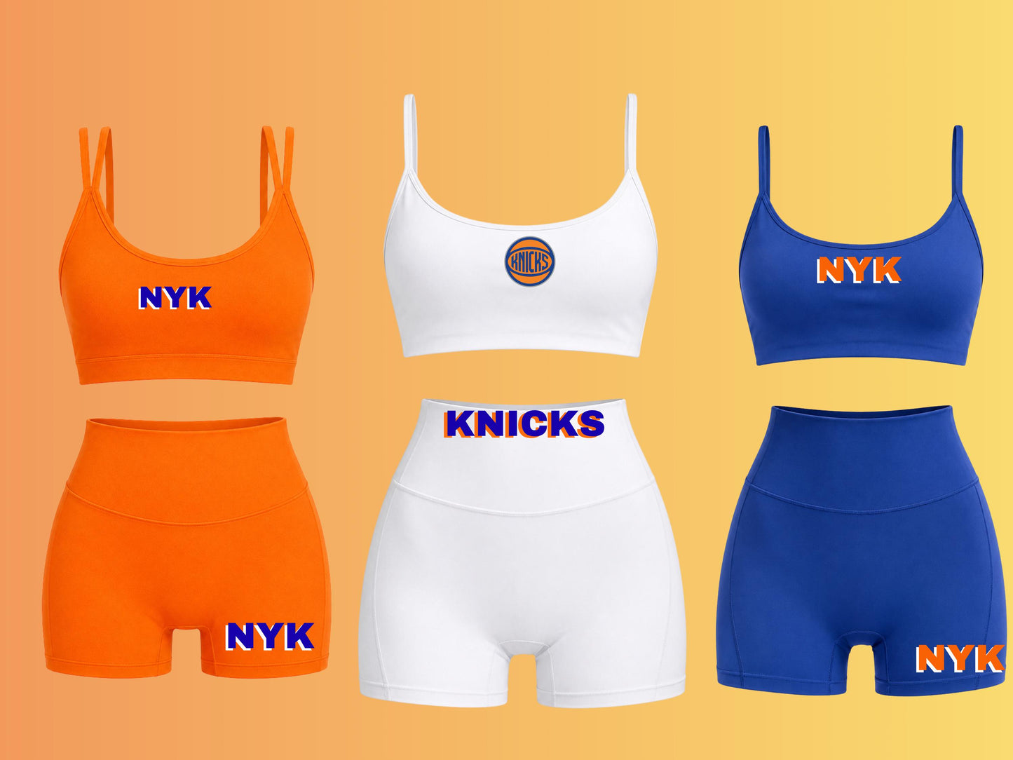 Knicks workout  yoga Pilates gym set. Custom name