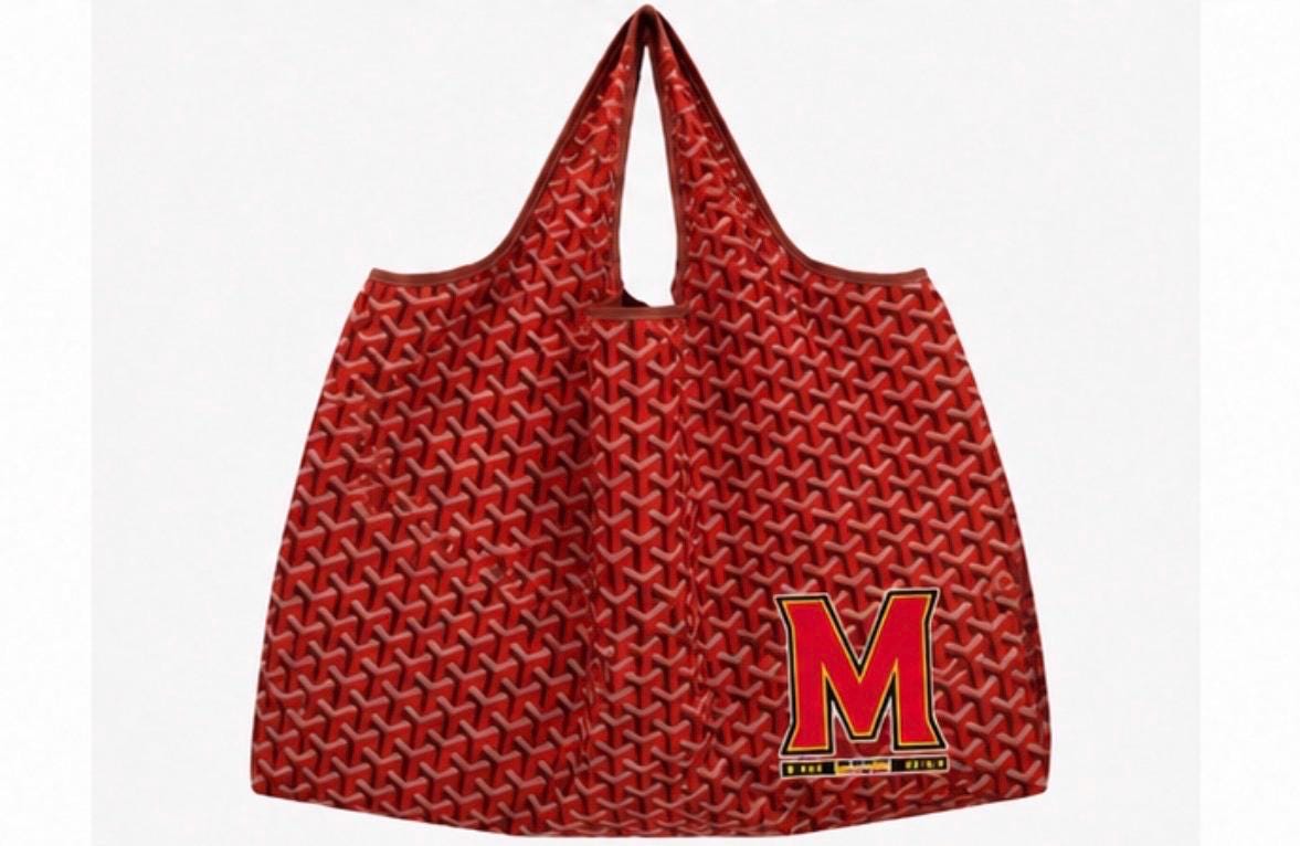 Large reusable geometric print fashion inspired  nylon tote, stylish, customize your way, great for travel (add initials or college)